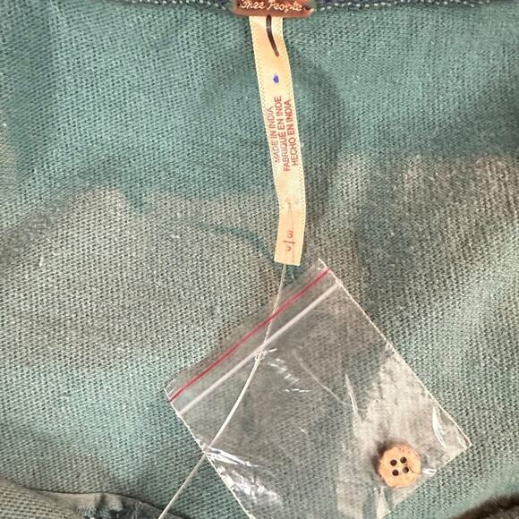 Free People Surf's Up Maxi Dress in Ocean Combo Retro 70s Bohemian Beach Small - Picture 9 of 14